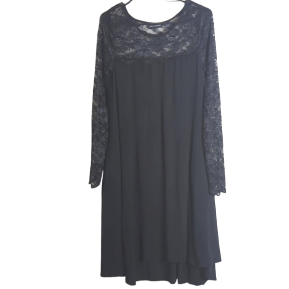 Laced Stretch Jersey Knit Whimsigoth Dress with Pockets Women's Size Small - Picture 1 of 11